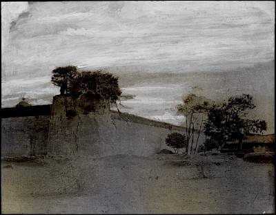 tripe_16 Teramboor. South-east corner of the outer wall of the pagoda