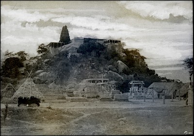 tripe_18 Veralimalay. Pagoda on a rocky hill from east south east